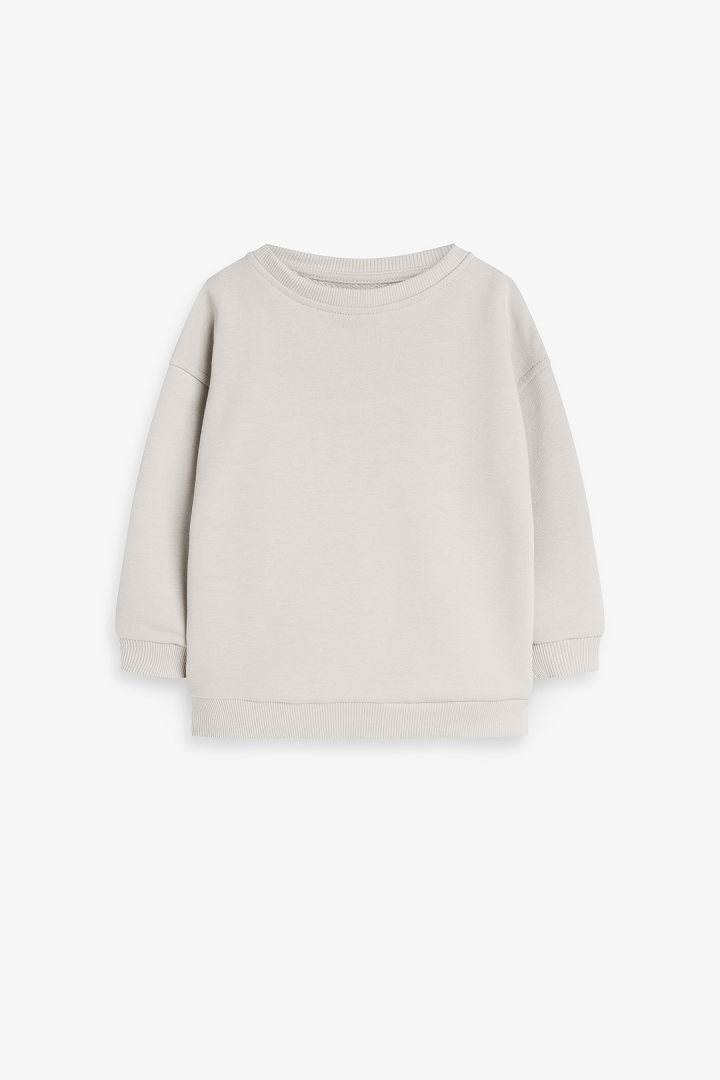 Bluza oversize dziecięca kremowa basic Nooply
