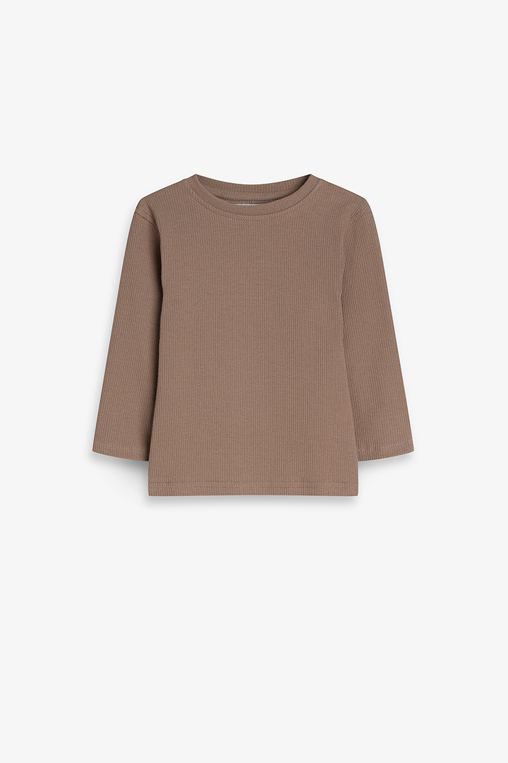 Longsleeve basic mocha Nooply