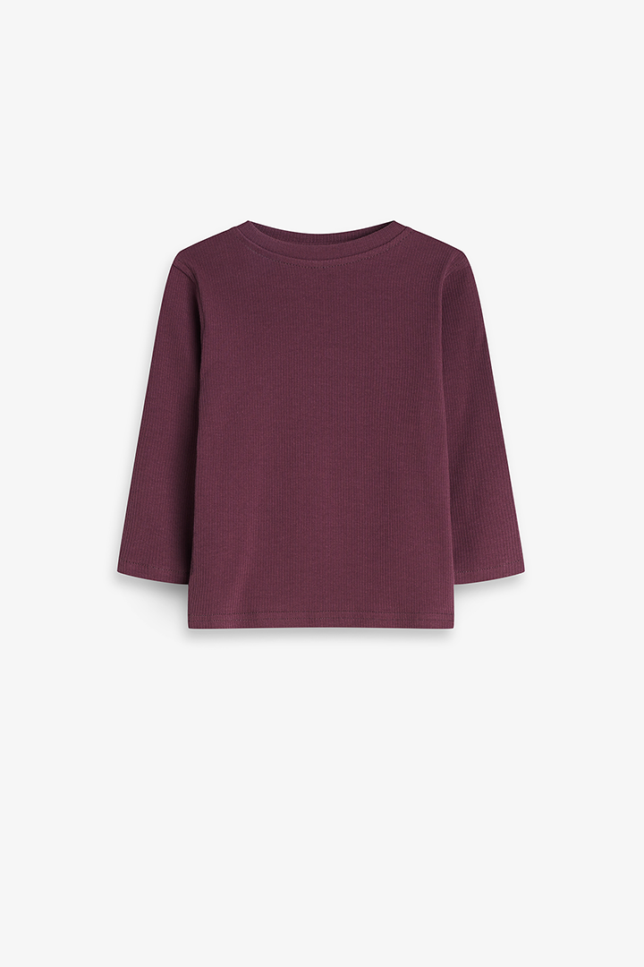 Longsleeve basic śliwkowy Nooply