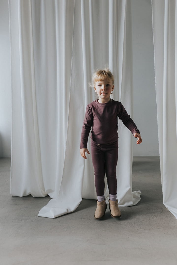 Longsleeve basic śliwkowy Nooply