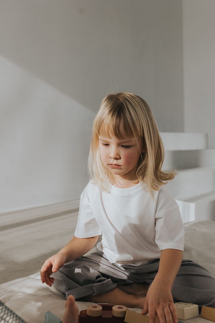 T-shirt oversize dziecięcy biały Nooply
