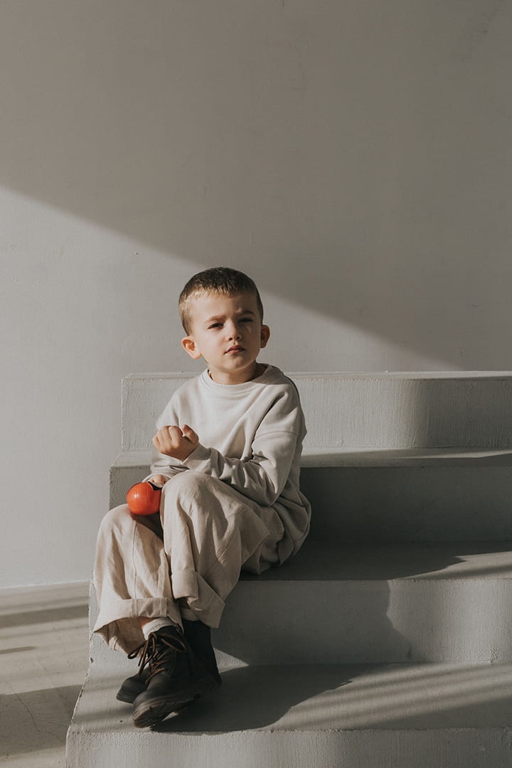 Spodnie barrel lniane beżowe Nooply